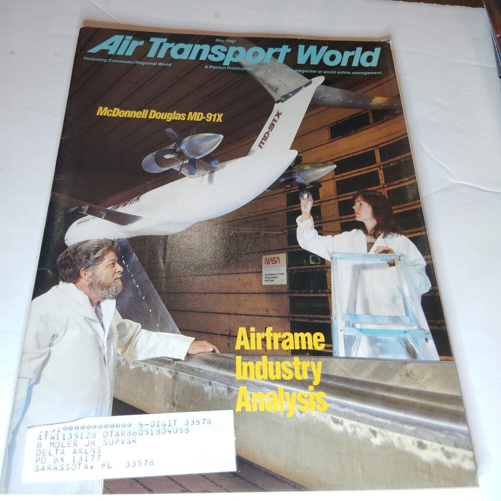 Air Transport World Magazine May 1987 McDonnell Douglas MD-91X Industry Analysis